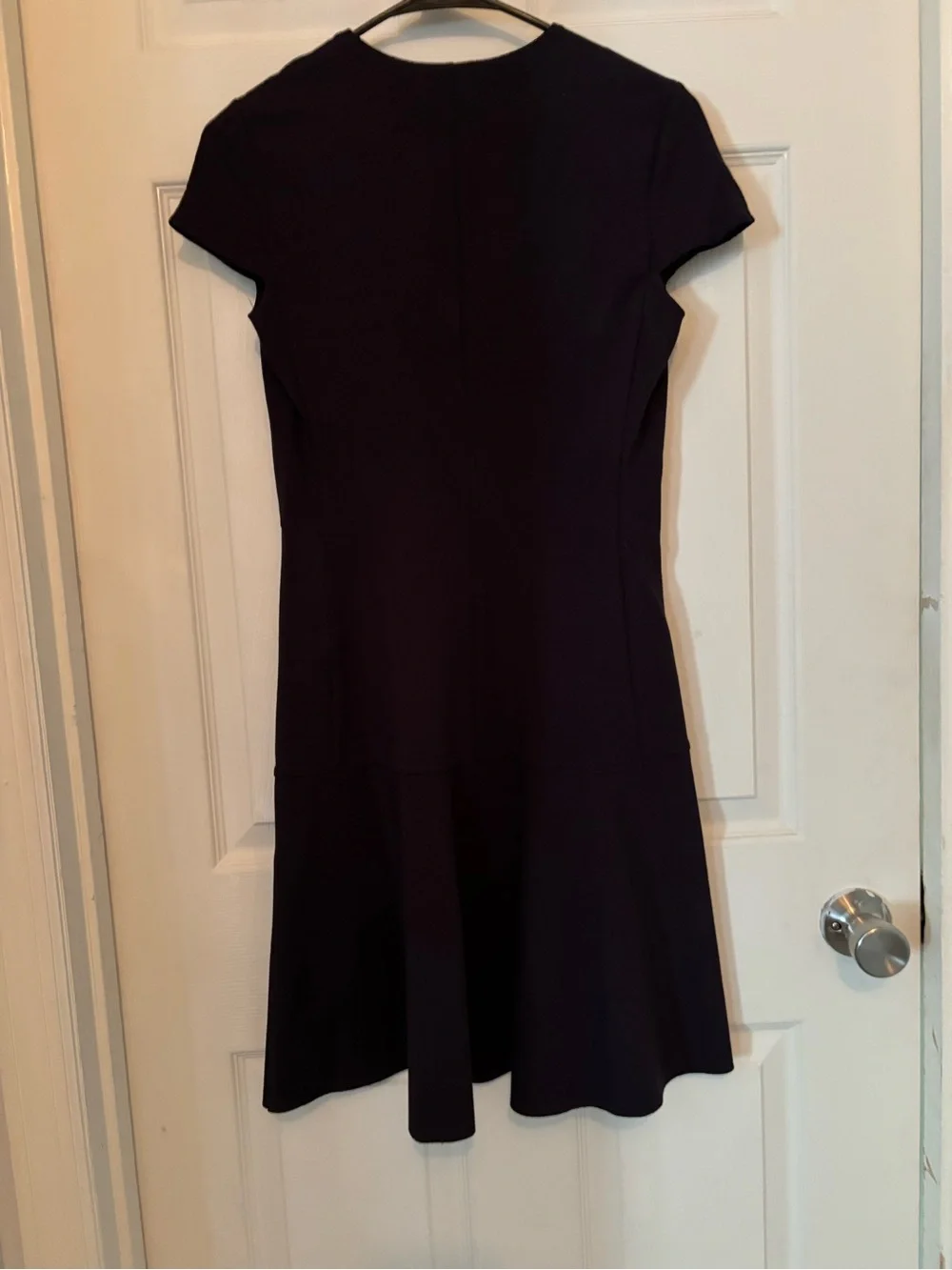 Tory Burch dark blue  Short-Sleeve Flared Hem Mini Dress